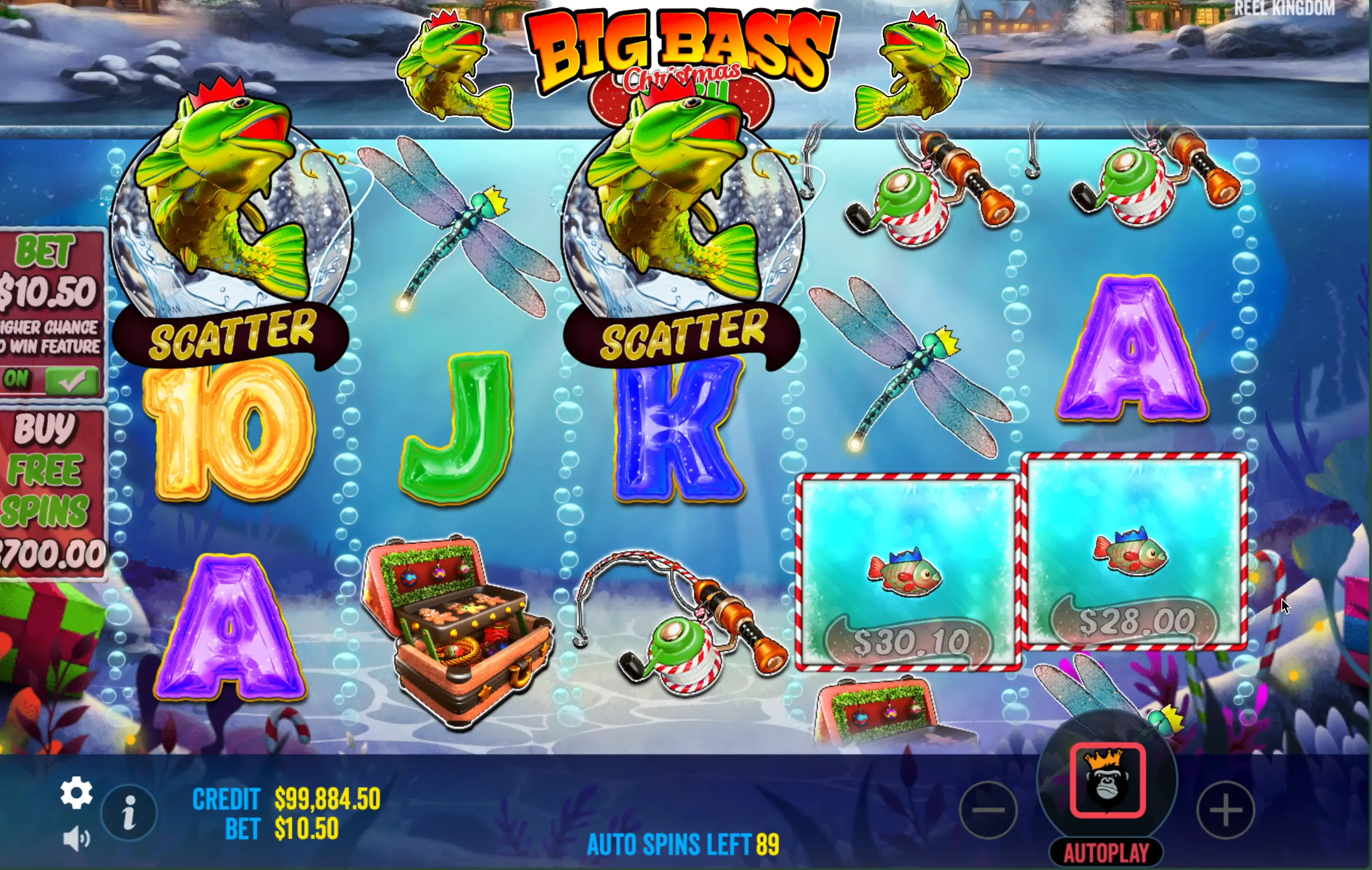 Big Bass Christmas Bash earning strategy