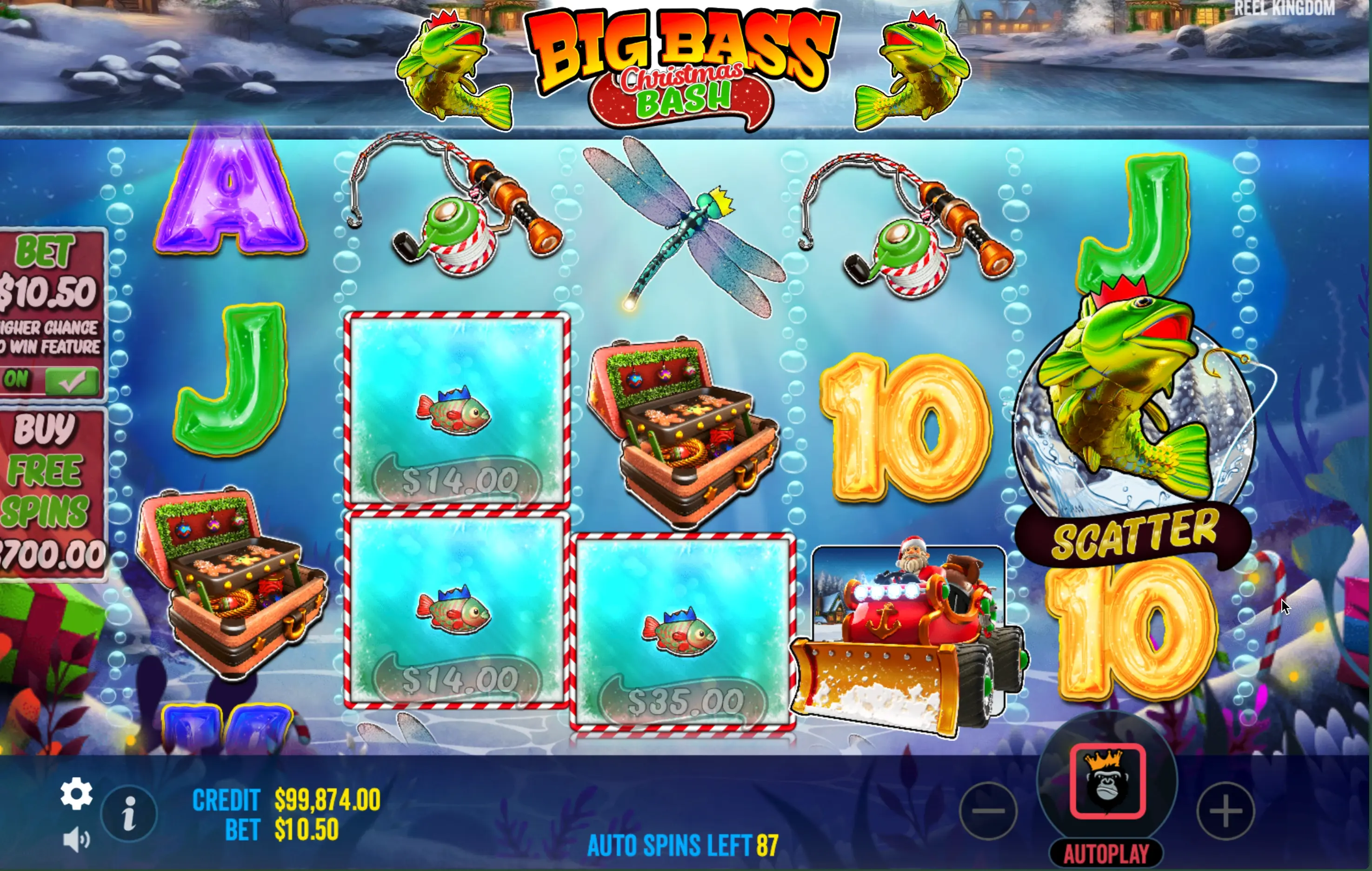 Big Bass Christmas Bash slot bets