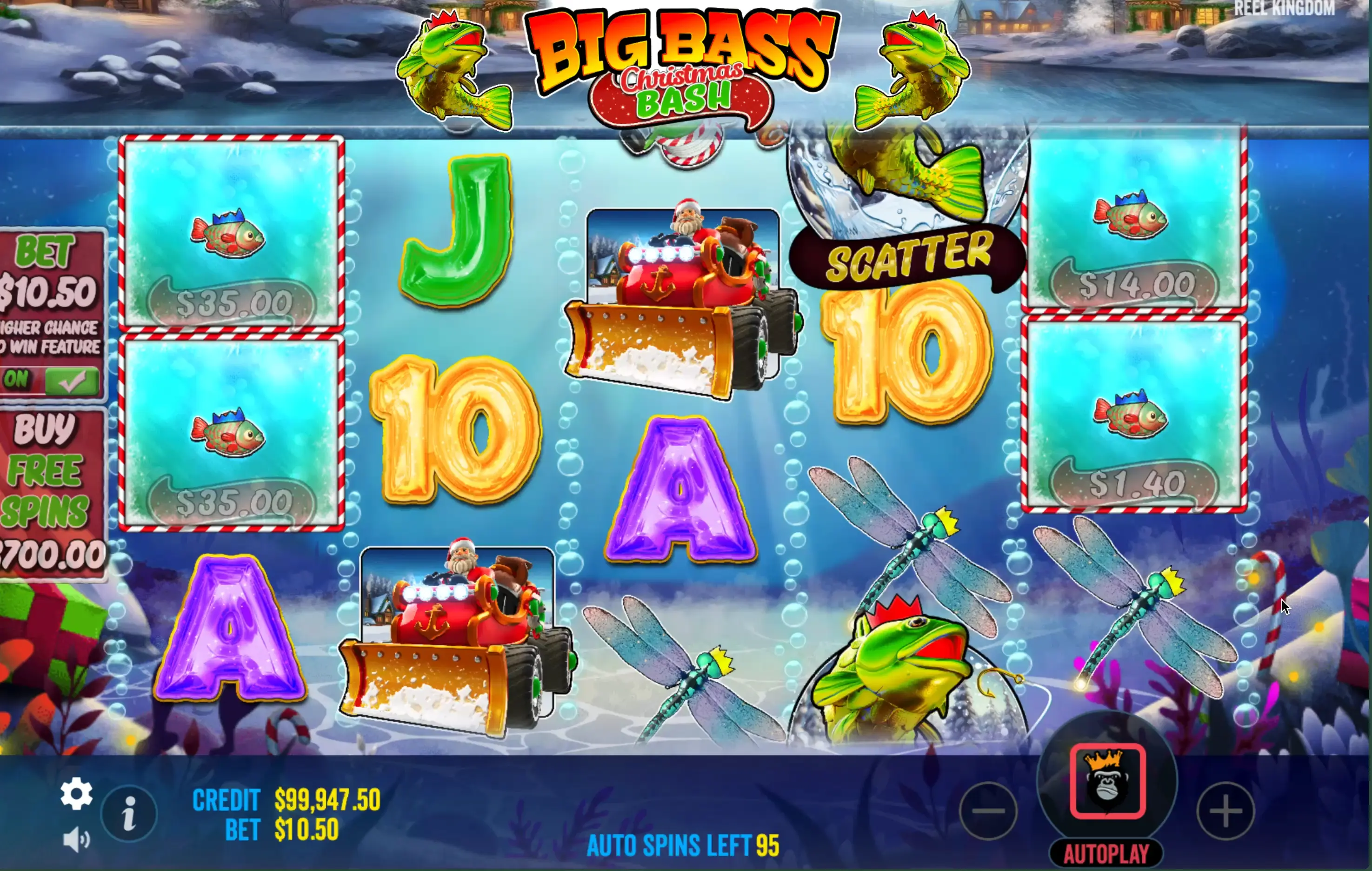 Play Big Bass Christmas Bash bonuses