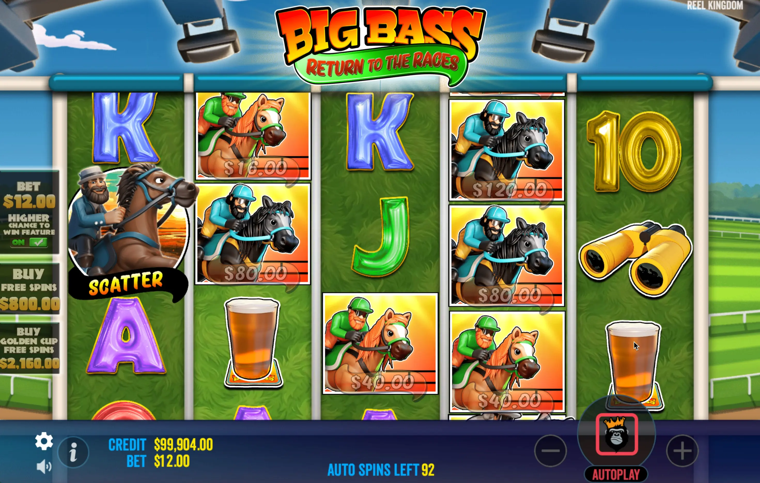 Play Big Bass Return to the Races bonuses