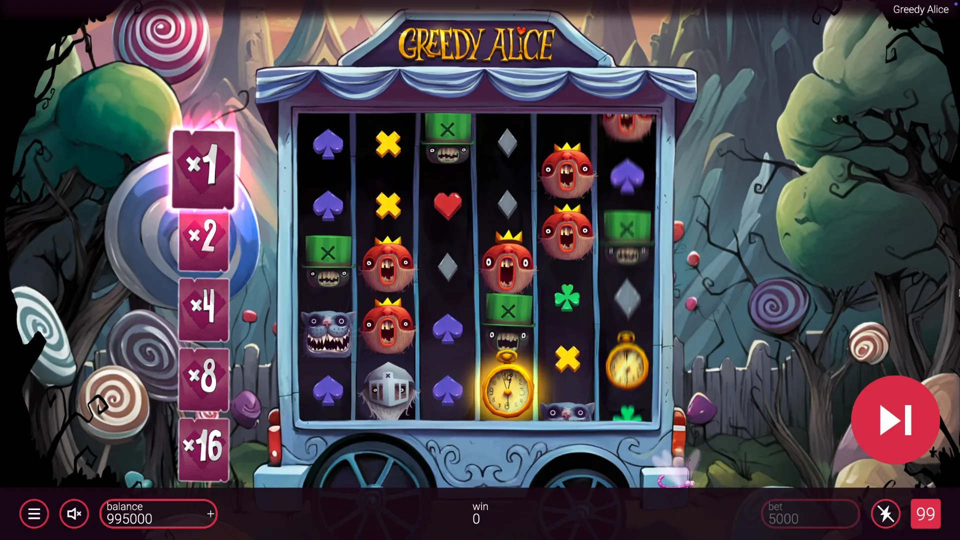 Online game Greedy Alice