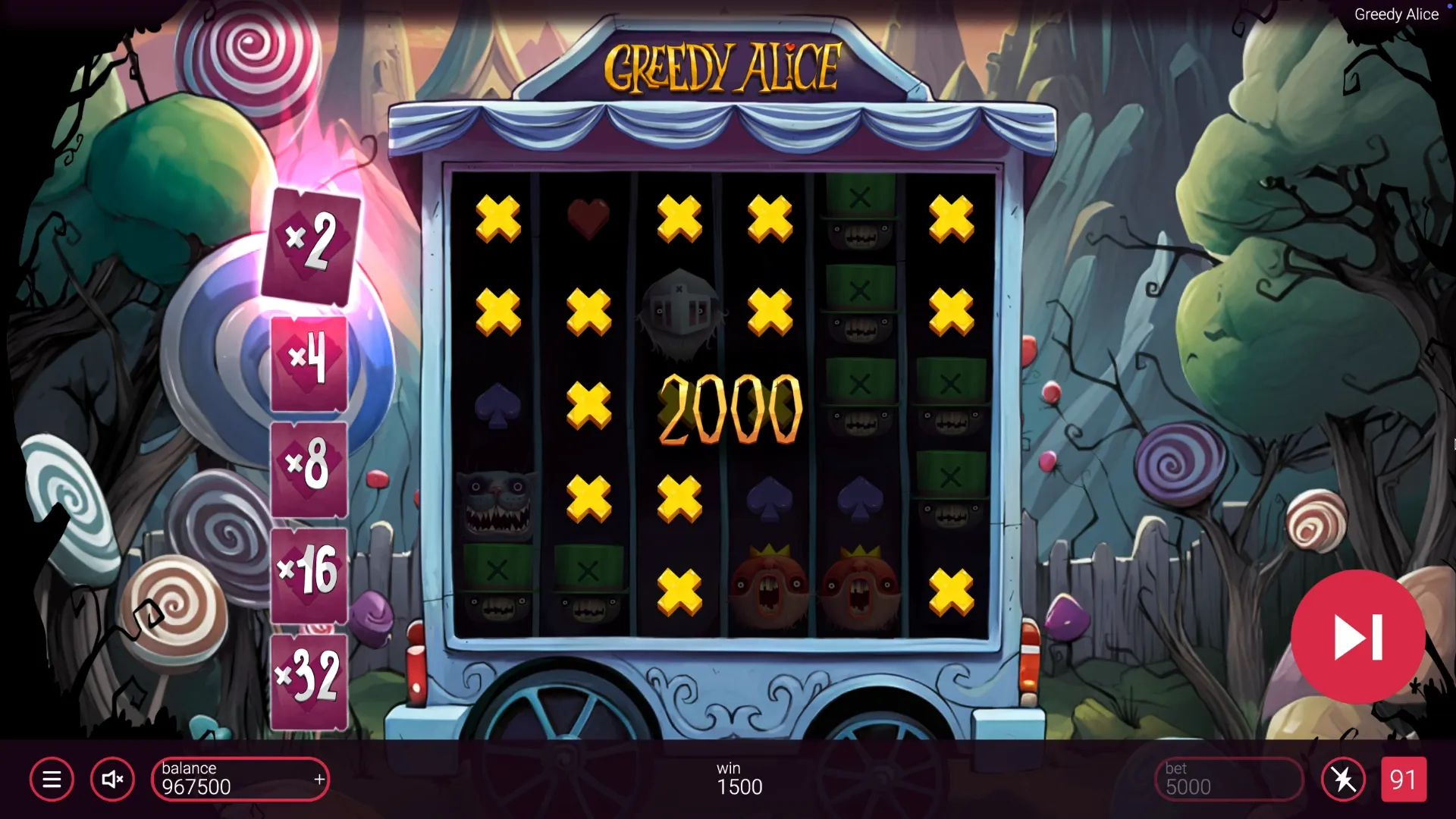 Greedy Alice earning strategy