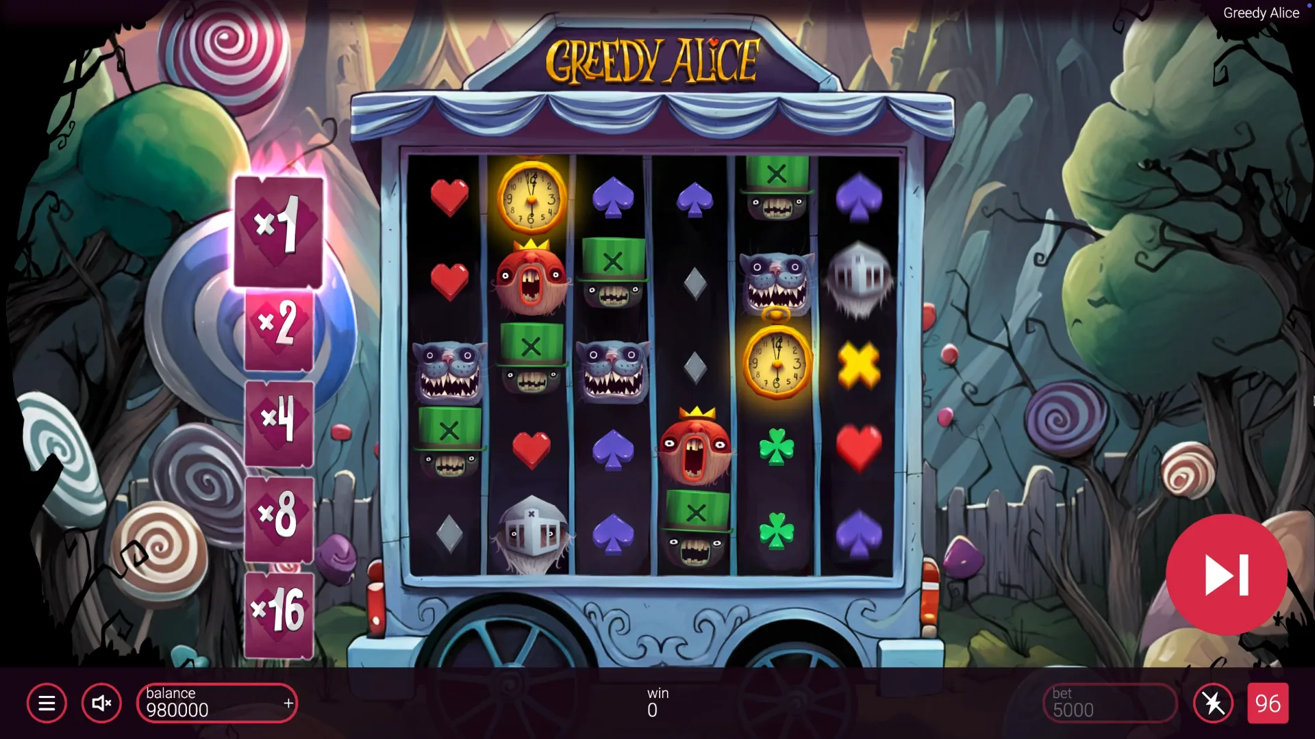 Greedy Alice game