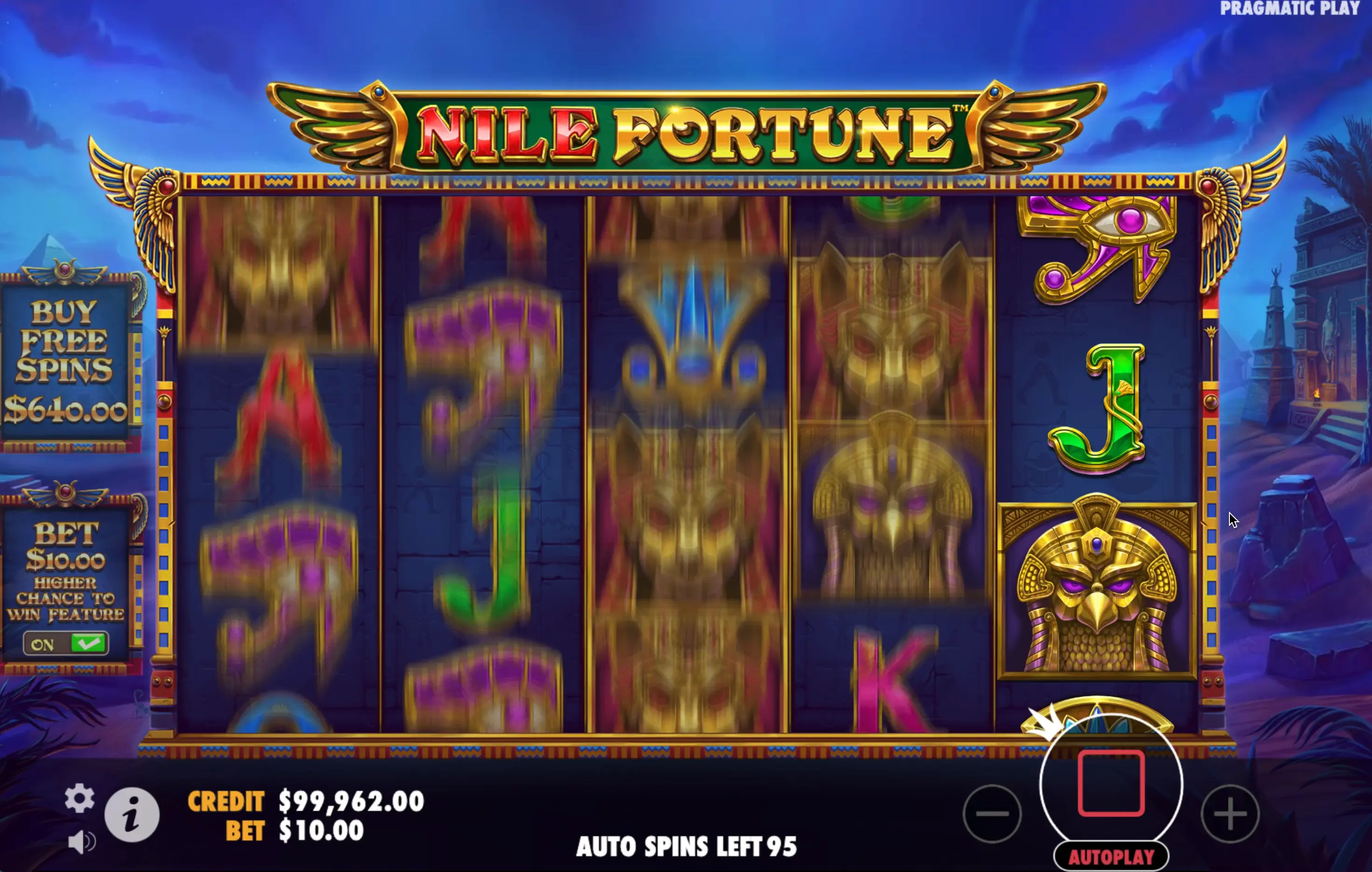 Play Nile Fortune bonuses